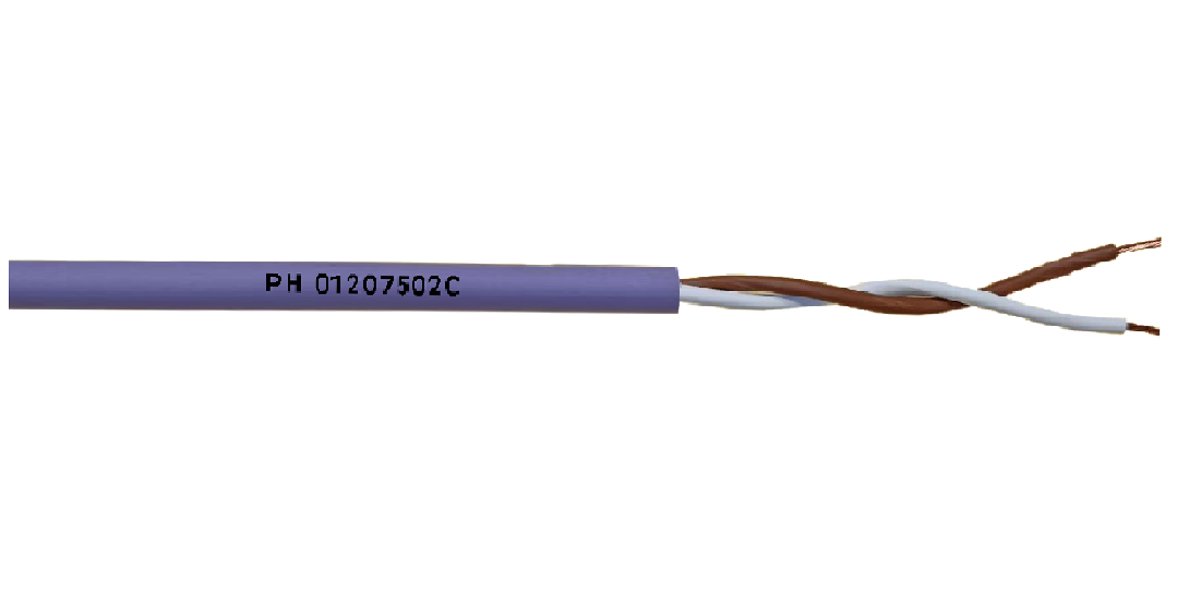 Cable S/P 2 x 0,75 (AS) LSZH VIOLETA Libre halógenos - CPR Cca, S1b, d1, a1
