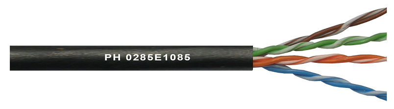 Cable UTP 4P Cat.5e Belden 1583EPE Exterior Negro CPR: Fca  Bob 500 mts