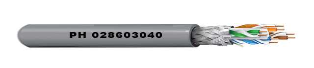 Cable Cat-6 SF/UTP AWG23 LSZH - Belden 7860ENS - Pares Pegados, Gris, bobina 500mt