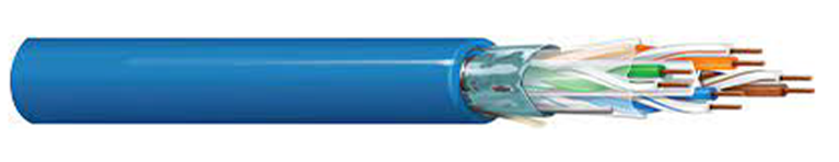 Cable U/UTP 4P Cat-6a LSZH Belden 10GB24B - Azul, CPR B2ca-s1a,d1,a1 bobina 500 mts