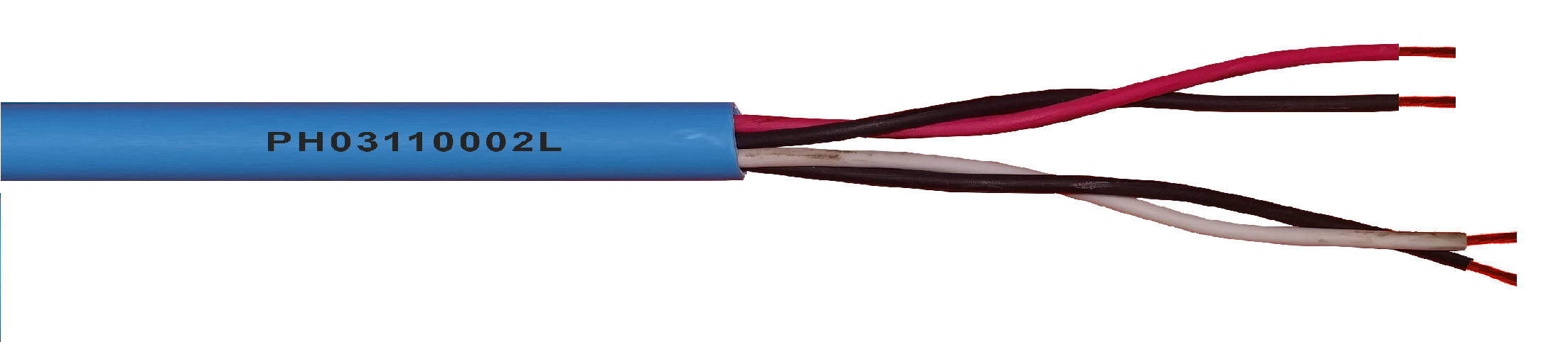 Cable MA PF 2 x 2 x 1 NH Z1Z1 (AS), Cubierta AZUL Libre halógenos