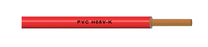 Unipolar 1 mm flexible H05V-K (PVC) - Rojo