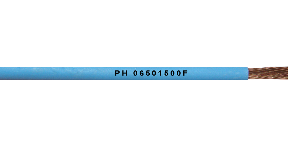 Unipolar 1,5 mm Flexible H07Z1-K, CPR Cca-s1b,d1,a1 - LH - Azul. 200 mts