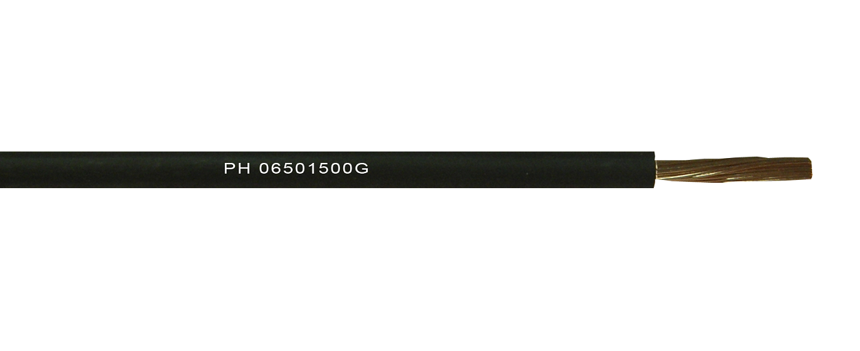 Unipolar 1,5 mm Flexible H07Z1-K, CPR Cca-s1b,d1,a1 - LH - Negro. 200 mts