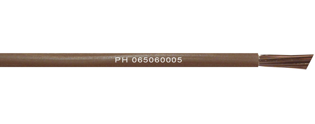 Unipolar 6 mm flexible (PVC) - MARRON