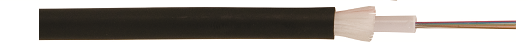 4 Fibras opticas 50/125 OM4, Protección dieléctrica, cubierta LH negro, Corte a medida