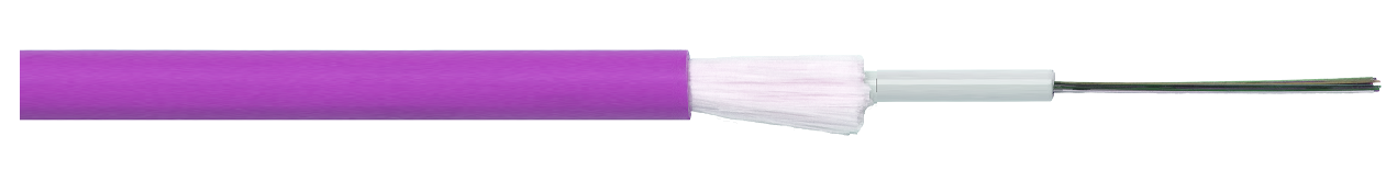 8 F.O 50/125 OM4 (LSZH) Color Violeta, Dieléctrica, 1.500N- CPR Dca-s2, d1, a1