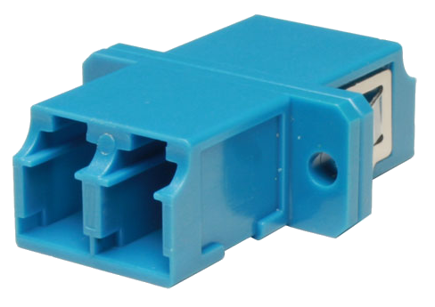 Acoplador Fibra Optica LC-LC (PC) Dúplex (SM) Color Azul