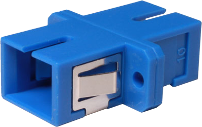 Adaptador Fibra Optica SC-SC (PC) Simplex (SM) Color Azul