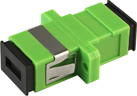 Adaptador Fibra Optica SC-APC / SC-APC Simplex (SM) Color Verde